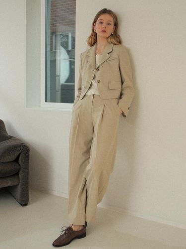 One-Tuck Semi Wide Slacks - on&on - Modalova