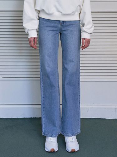 Lossy Regular Washed Denim Pants_Blue - LOSSYROW - Modalova