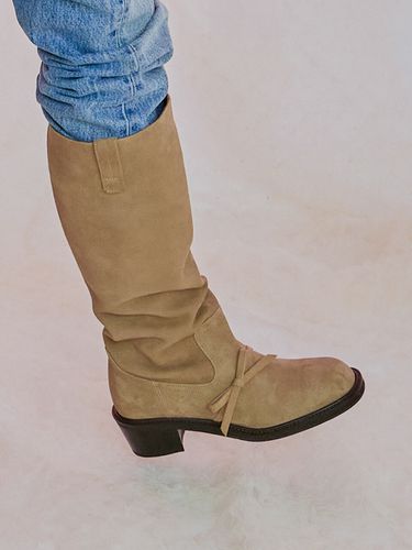 Ryn Suede Boots_Beige - ENLUNIQ - Modalova