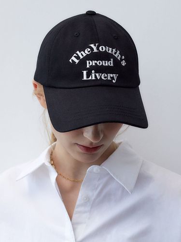 Embroidery Slogan Cotton Ball Cap_Black - ITER - Modalova