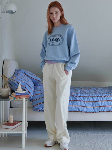 Lossy Wide String Sweat Pants_Cream - LOSSYROW - Modalova