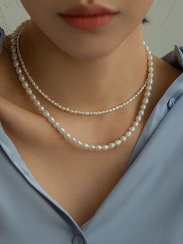 Silver Classic Freshwater Pearl Necklace_ 3 Sizes - LUNNE - Modalova