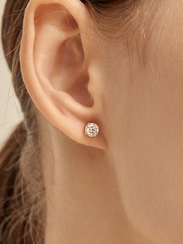 Round Brilliant 0.5 Carat Diamond Simulant Earring - LUNNE - Modalova