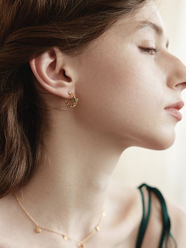 Simple Glorious Cubic Earring_2 Colors - Les Bijoux Philosophy - Modalova