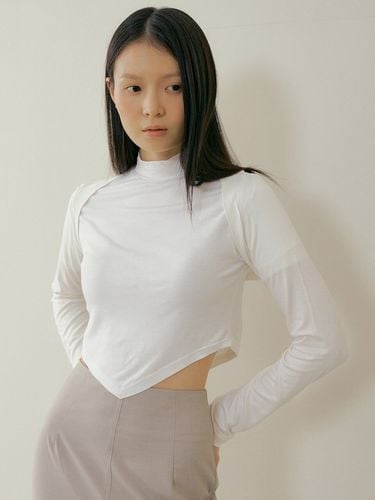 Pod Bolero Cardigan and High-neck T-shirt_White - REORG - Modalova