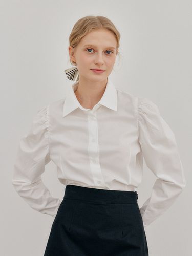 Shirring Line Shirt _White - YUPPE - Modalova