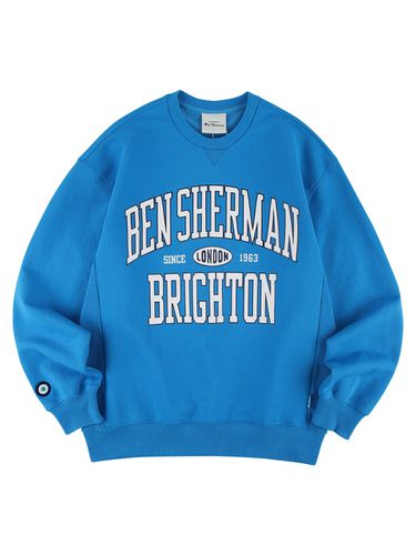 Men Letter Print Sweatshirt - Blue - bensherman - Modalova