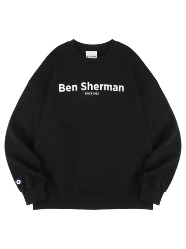 Men Letter Print Sweatshirt - Black - bensherman - Modalova