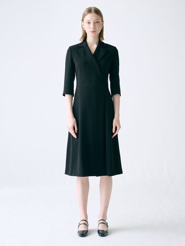 Drama Signature] Tailored Wrap Dress-2 Colors - FRONTROW - Modalova