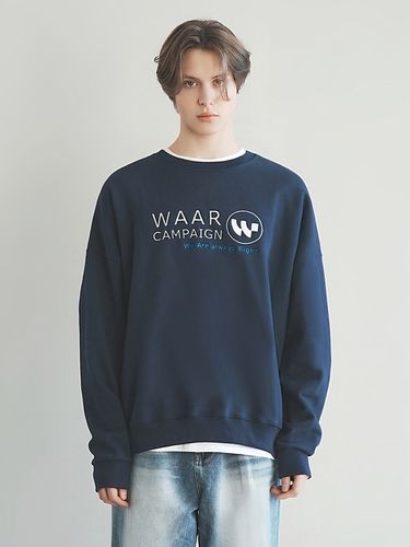 Campaign Sweatshirt (Navy) - WAAR FOR MEN - Modalova