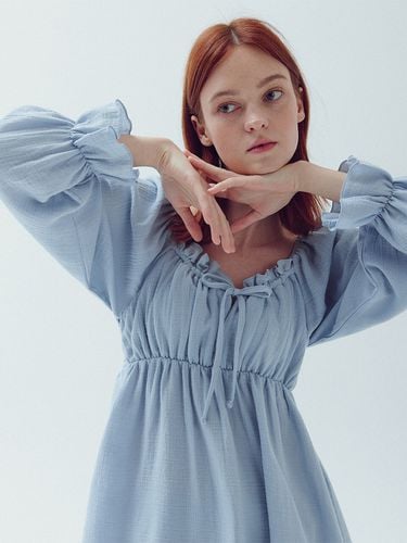 Ribbon Ruffles Two Piece Pajamas_Blue - BALCONY in SUITE - Modalova