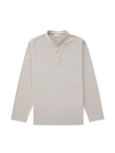 Ripple Structure Henley Neck Shirt () - STCO - Modalova