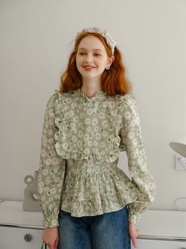 Daisy Frill Collar Blouse - DUNDROP - Modalova