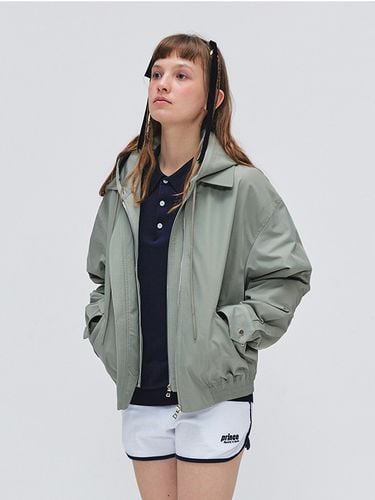 Hooded Collar MA-1 Jacket_Khaki - EZIO - Modalova