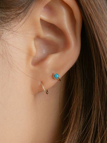 Turquoise Onetouch Ring Earrings #ER07_ 2 Colors - LUNNE - Modalova