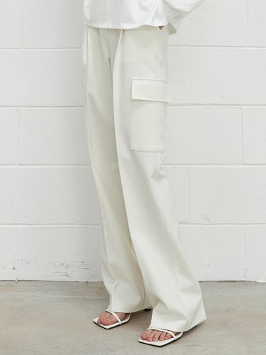 Pocket Wide Slacks _Cream - ouie - Modalova