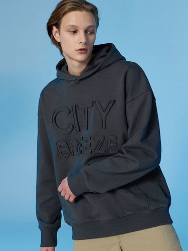 Applique Hoodie [Dark Gray] - CITYBREEZE - Modalova