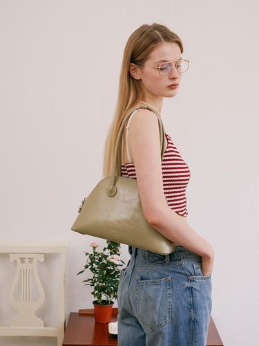 Delin Shoulder Bag_Milky Olive - ELEGANCE PARIS - Modalova