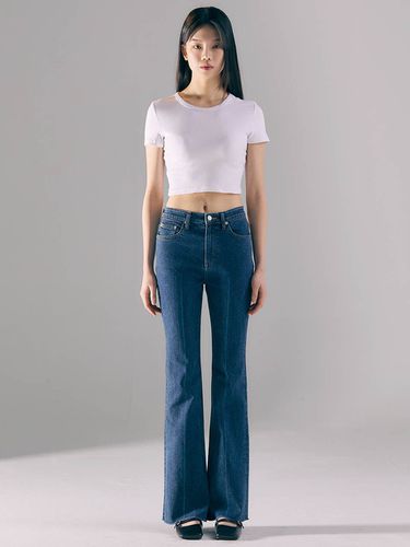 Slim Fit Bootcut Denim Pants_Indigo - AVA MOLLI - Modalova