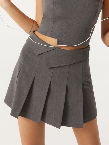 Fold Pleats Skirt _ Charcoal - CITYBREEZE - Modalova