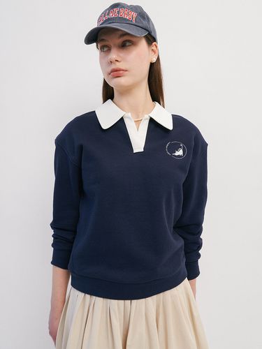 Embroidered Collar Sweatshirt OW3SE2430 - OLIVE DES OLIVE - Modalova