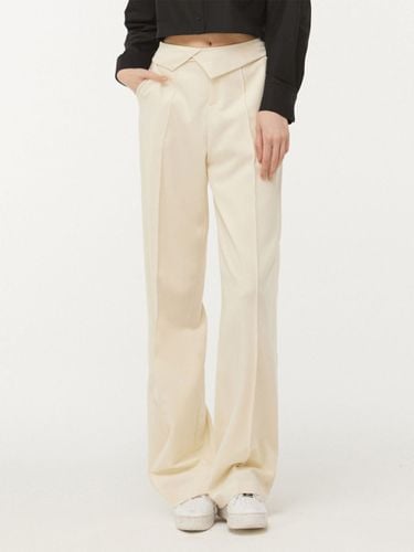 Fold Pin-tuck Wide Slacks - CITYBREEZE - Modalova