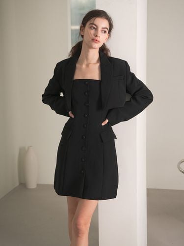 Crop Jacket Suit Set - yyiam - Modalova