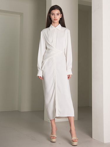 Long-sleeved Shirt Dress - yyiam - Modalova