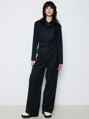 Double Belt Wide Pants (Navy) - HAE BY HAEKIM - Modalova