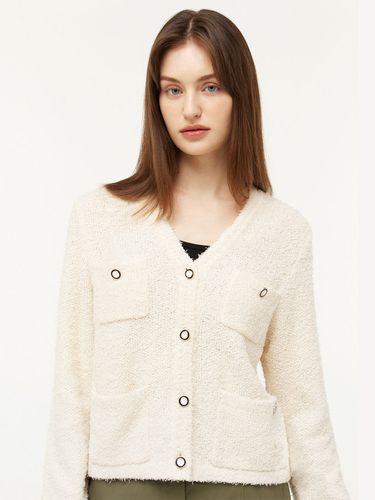 Tweed Pocket Cardigan _ Cream - CITYBREEZE - Modalova