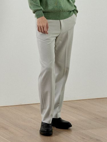 Straight Fit Pull On Slacks - Gray - Analogmood - Modalova