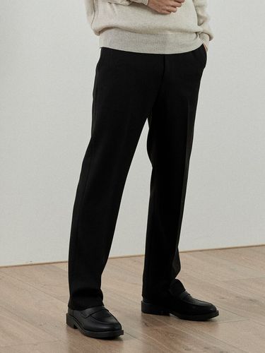 Straight Fit Pull On Slacks - Black - Analogmood - Modalova