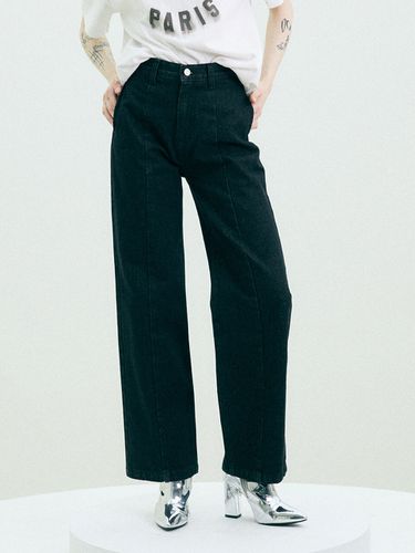 Semi Wide Denim Pants (Black) - HAE BY HAEKIM - Modalova