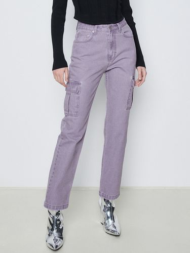 Slim-fit Cargo Denim Pants (Purple) - HAE BY HAEKIM - Modalova