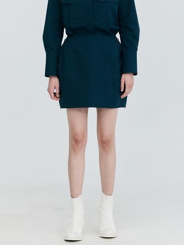 Cotton Mini Skirt _ Navy - WNDERKAMMER - Modalova