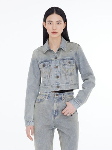 Slim Cropped Washing Denim Jacket - Wrangler - Modalova