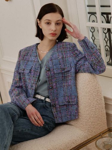 Collarless Tweed Jacket_2 Colors (NW1XWJ707) - on&on - Modalova