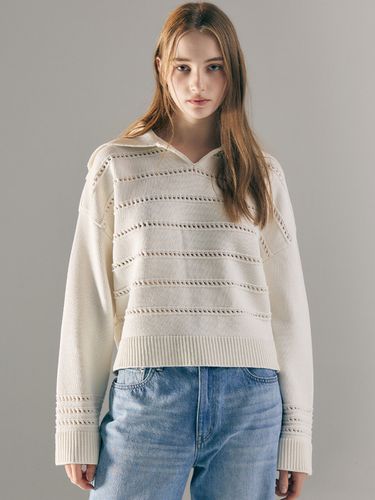 Sailor Collar Scotch Knit - AVA MOLLI - Modalova