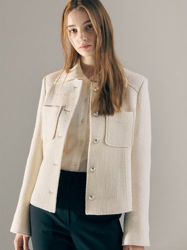 Slim-fit Single Tweed Jacket - AVA MOLLI - Modalova