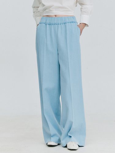 Color Banding Pants _ Blue - WNDERKAMMER - Modalova