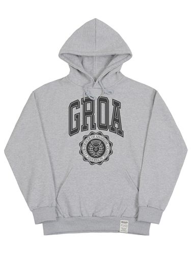 GROA Logo Classic Heart Hoodie - Gray - GRAVER - Modalova