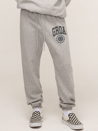 GROA Logo Classic Heart Sweatpants - Gray - GRAVER - Modalova