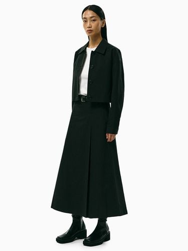 A-line Belted Long Skirt _Black - ARCHAIC - Modalova