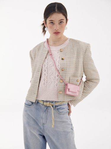 Multicolor Single-breasted Tweed Jacket _Beige - DEKAVV - Modalova