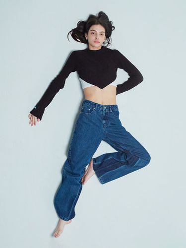 Inside Wide Leg Jeans_Blue - INSTANTFUNK - Modalova