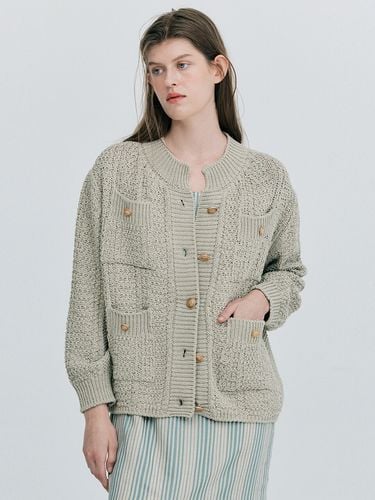 Gold Button Knit Cardigan _ - WNDERKAMMER - Modalova