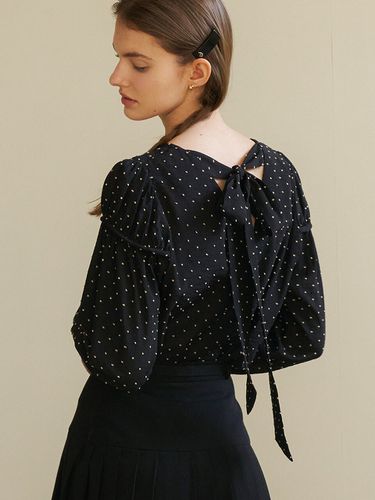 Dot Scarf Blouse - FLOWOOM - Modalova