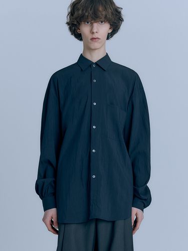 Basic Loosed Shirt (Navy) - AREUBAN - Modalova