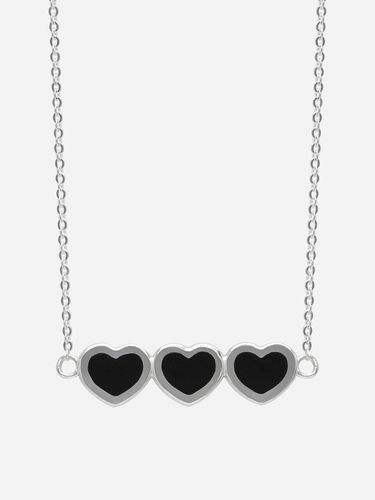 Triple Black Heart Necklace - JONGJONG - Modalova