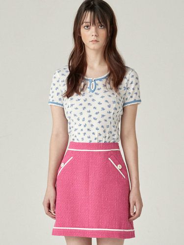 Binding Line Tweed Skirt _ Pink - JOHNNY HATES JAZZ - Modalova